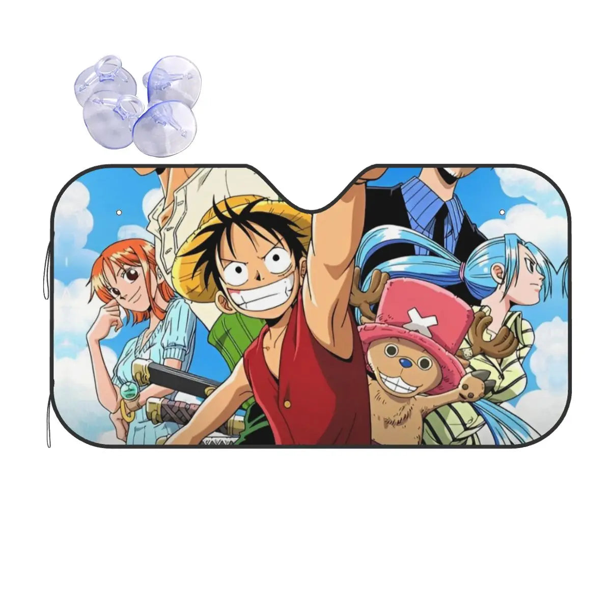 One Piece-Auto-Sonnenblende – Porträt von Nico Robin (Seitenscheibe)