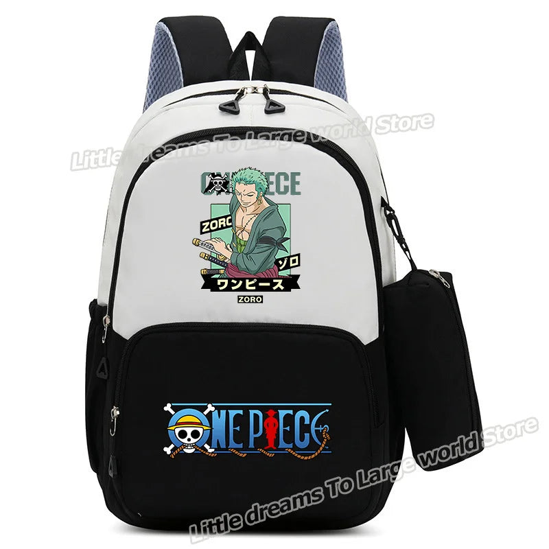 One Piece-Rucksack – Monkey D. Ruffy im grünen Vintage-Stil