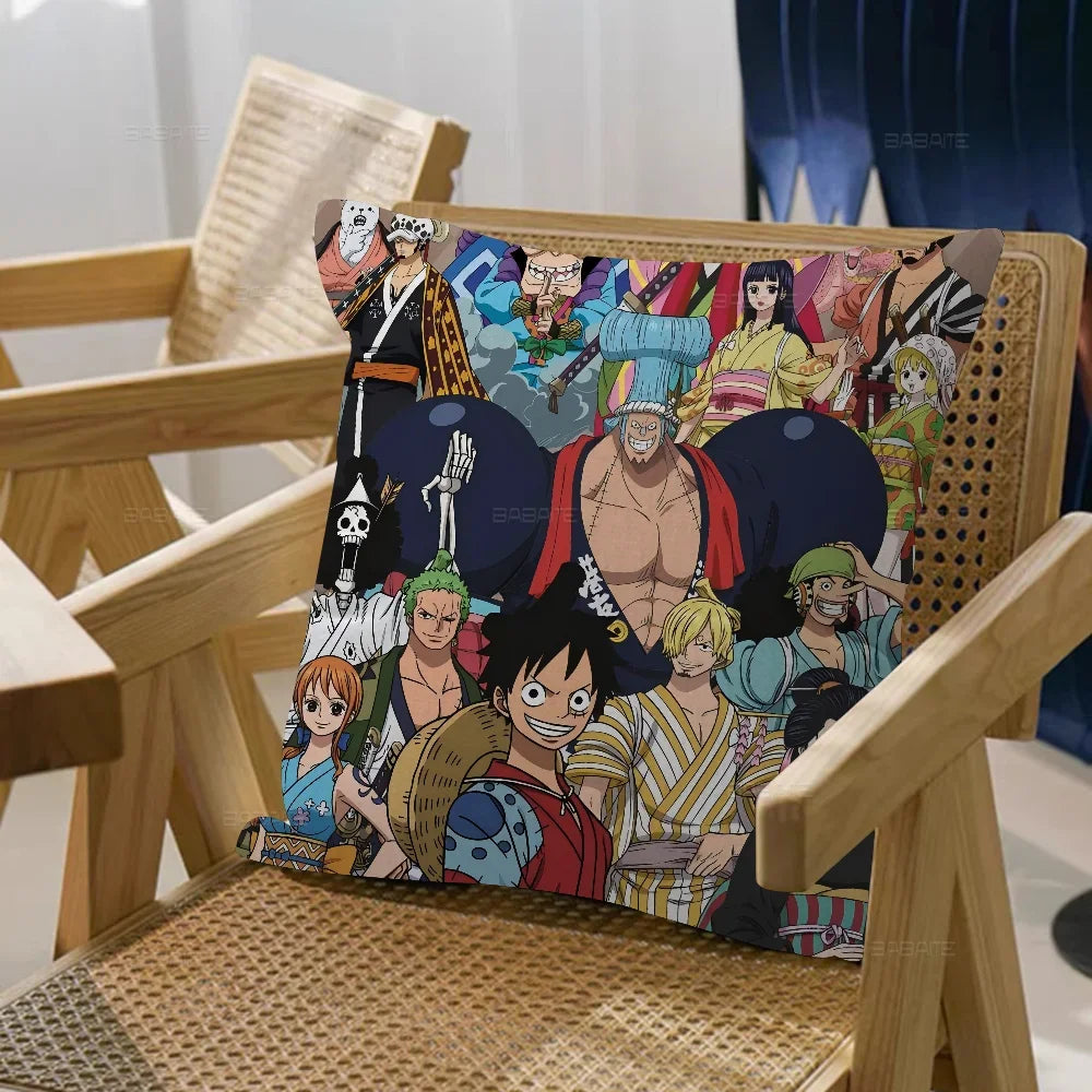 One Piece Kissenbezug – Einzelporträts der Strohhüte