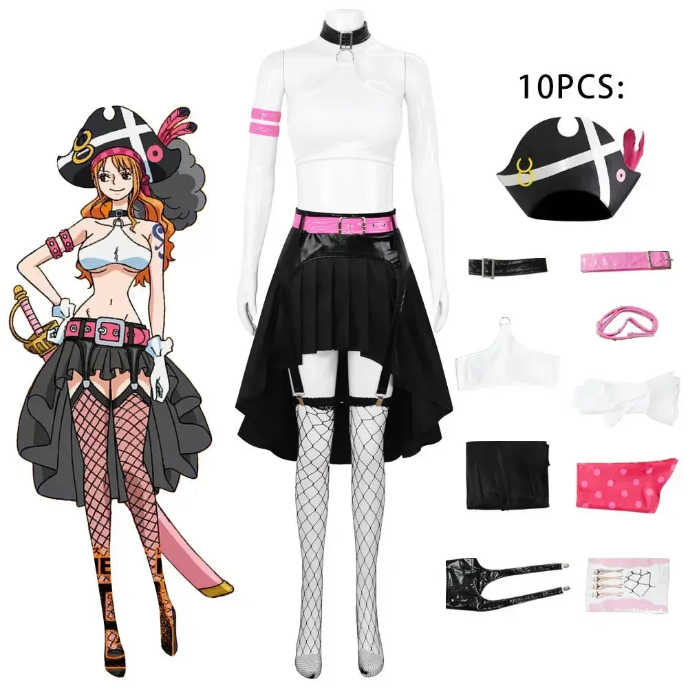 One Piece Cosplay-Kostüm – Utas Outfit (Film Red – Sonderedition)