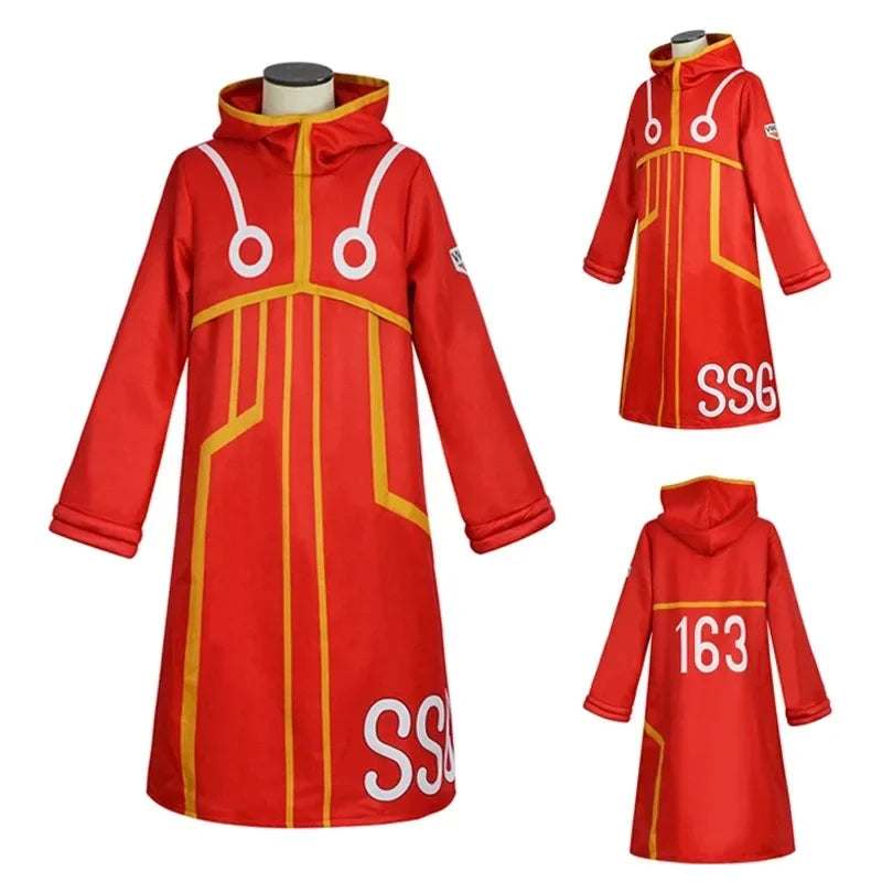 One Piece-Verkleidung - Egghead-Island-Outfit 2025 (Rot)