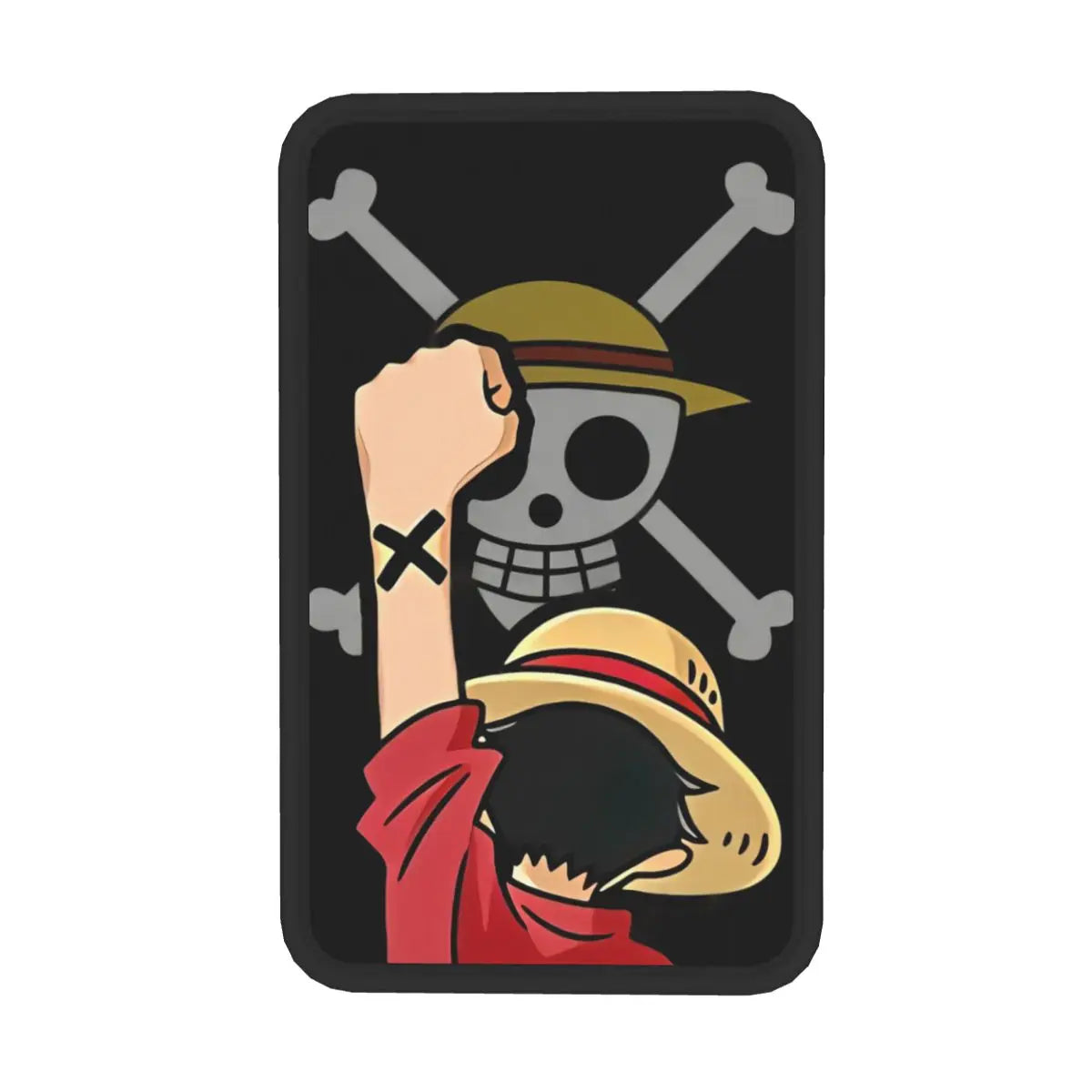 One Piece Armlehnenbezug – Luffys Jolly-Roger-Logo (Minimalistisches Design)