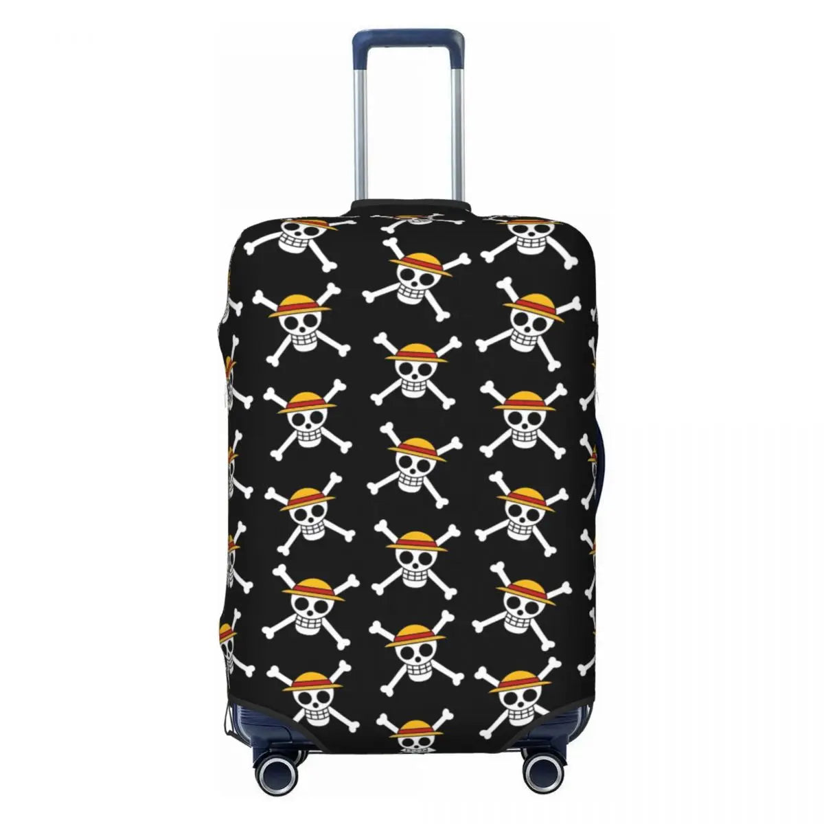 One Piece-Kofferschutzhülle – Wiederholtes Mini-Jolly-Roger-Muster