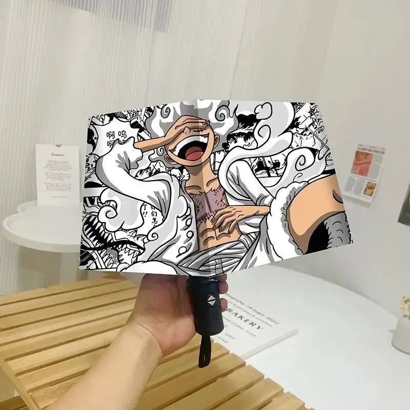 Parapluie One Piece - Motif Manga "Wanted" (Noir & Blanc)