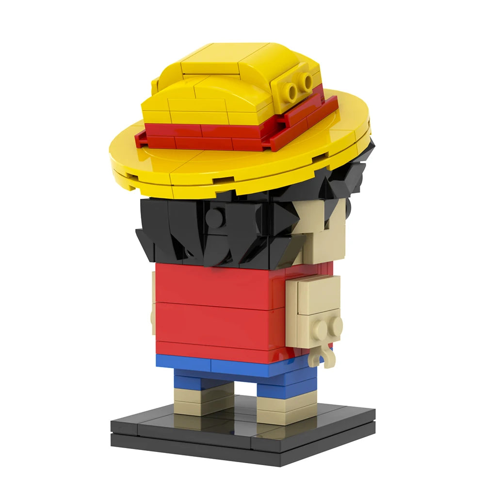 Lego-One-Piece-Figur – Monkey D. Ruffy (Blockstil)