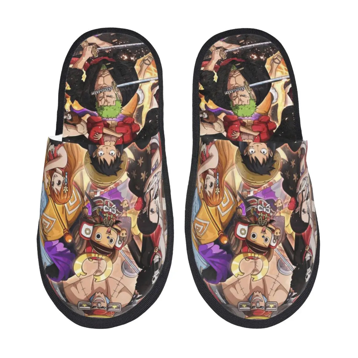 One Piece-Pantoffeln – Design: Fröhliche Strohhut-Crew
