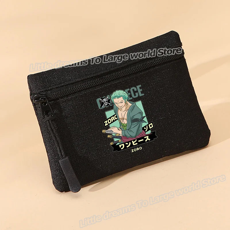 One Piece-Geldbörse – Roronoa Zoro, minimalistisches Schwarz