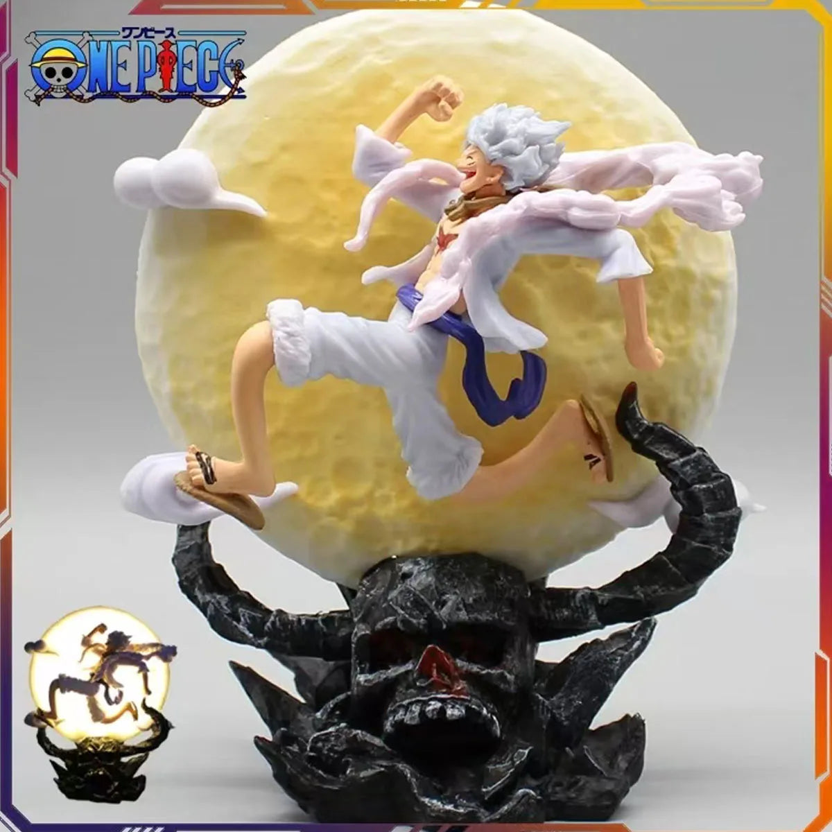 One Piece-Figur – Monkey D. Ruffy Gear 5 Nika (auf einer Wolke – 14cm)