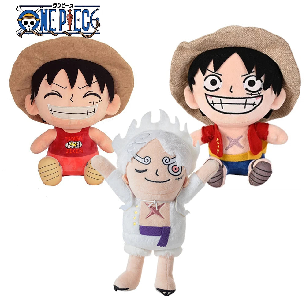 One Piece Plüschfiguren-Set – Luffy Gear 5 & Monkey D. Luffy Chibi