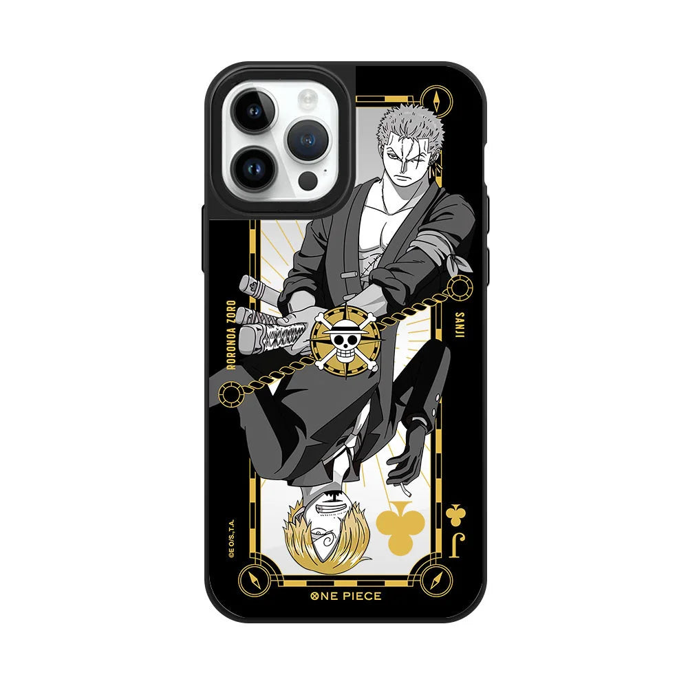 One Piece-iPhone-Hülle – Zoro in Schwarz und Weiß
