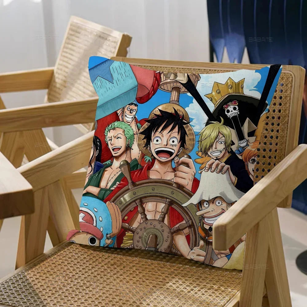 One Piece Kissenbezug – Die gesamte Crew (Gruppenszene)