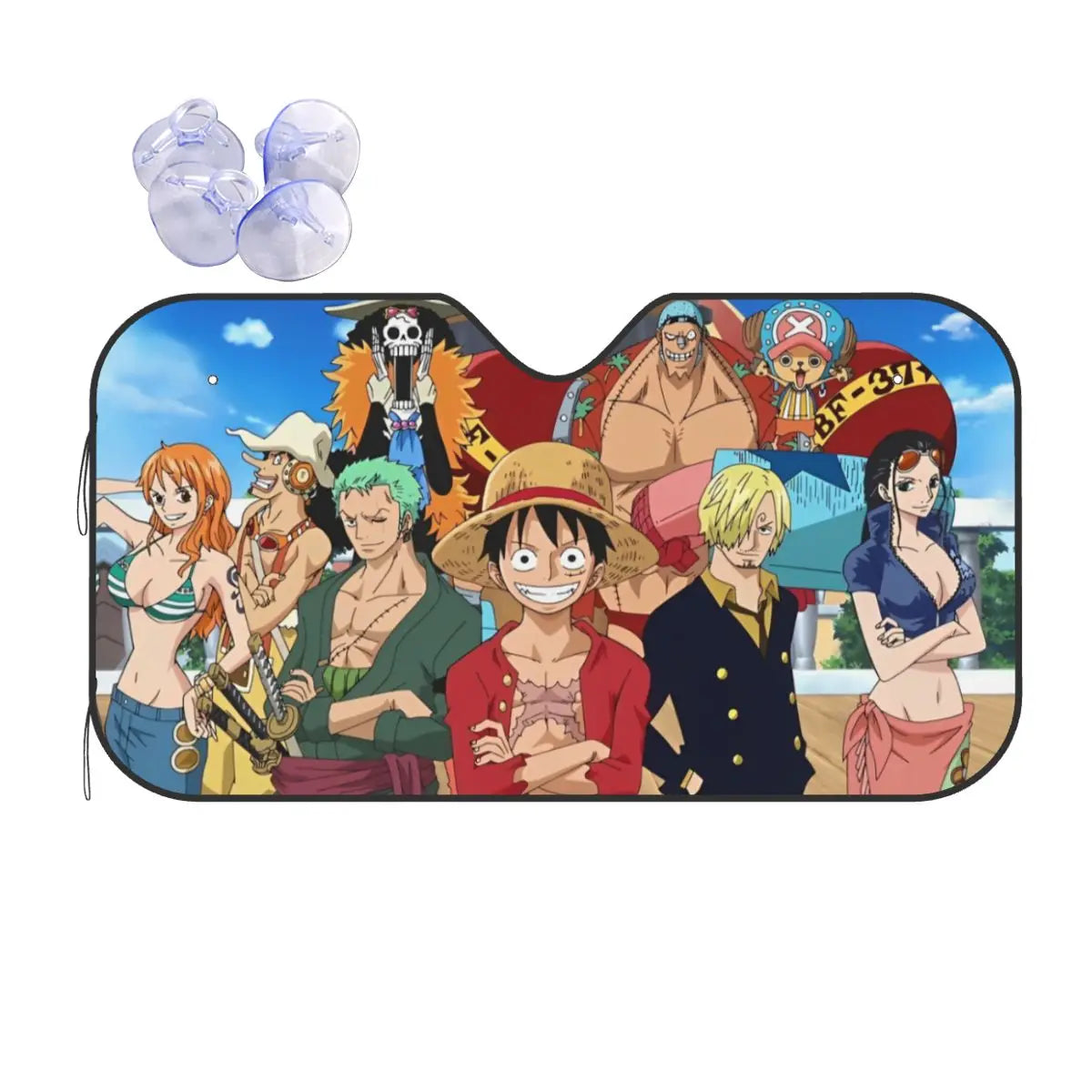 One Piece-Auto-Sonnenblende – Porträt von Usopp Sogeking (Seitenscheibe)