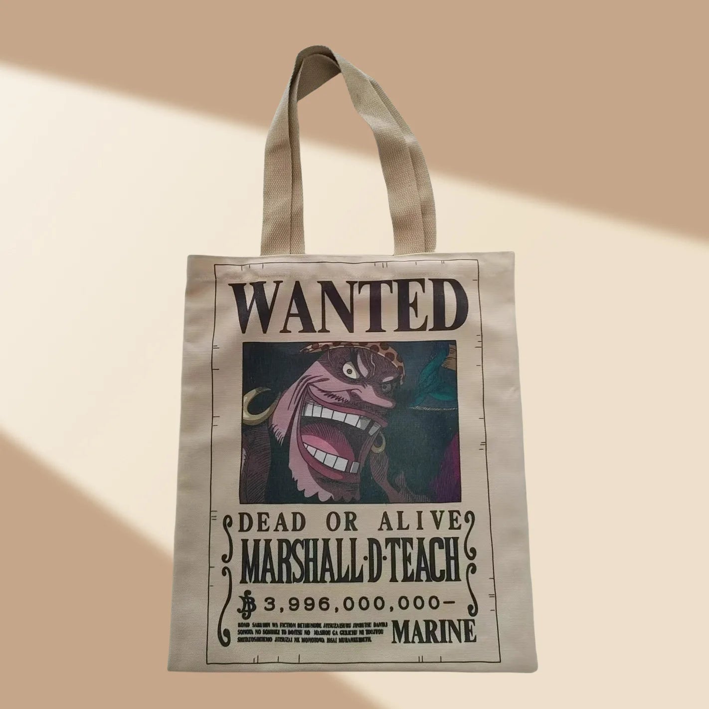 One Piece-Tote-Bag – Steckbrief von Marshall D. Teach, Blackbeard