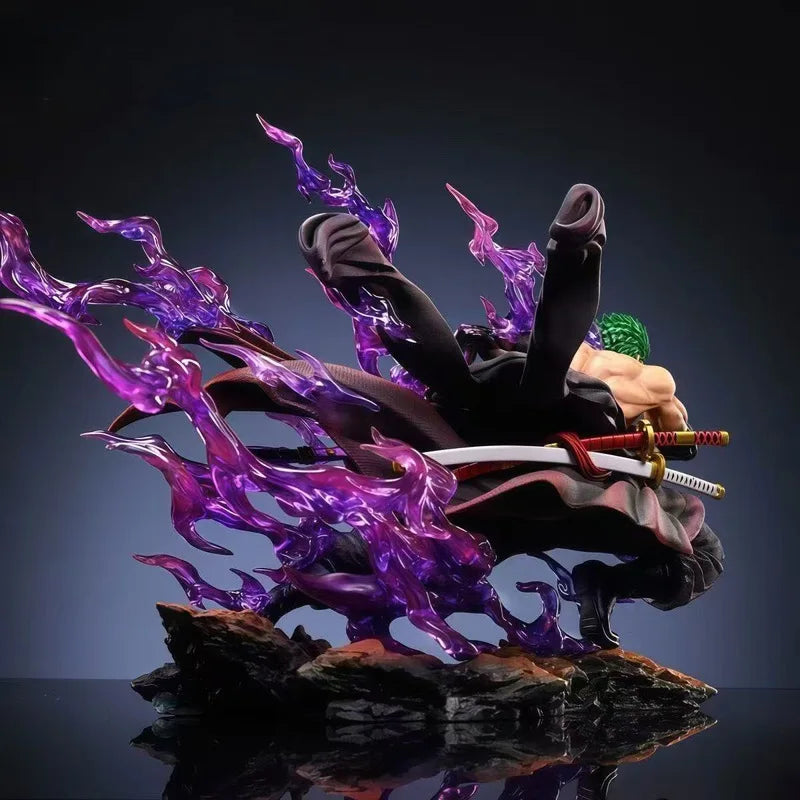 One Piece-Figur – Roronoa Zorro mit Spezialangriff (violette Effekte)