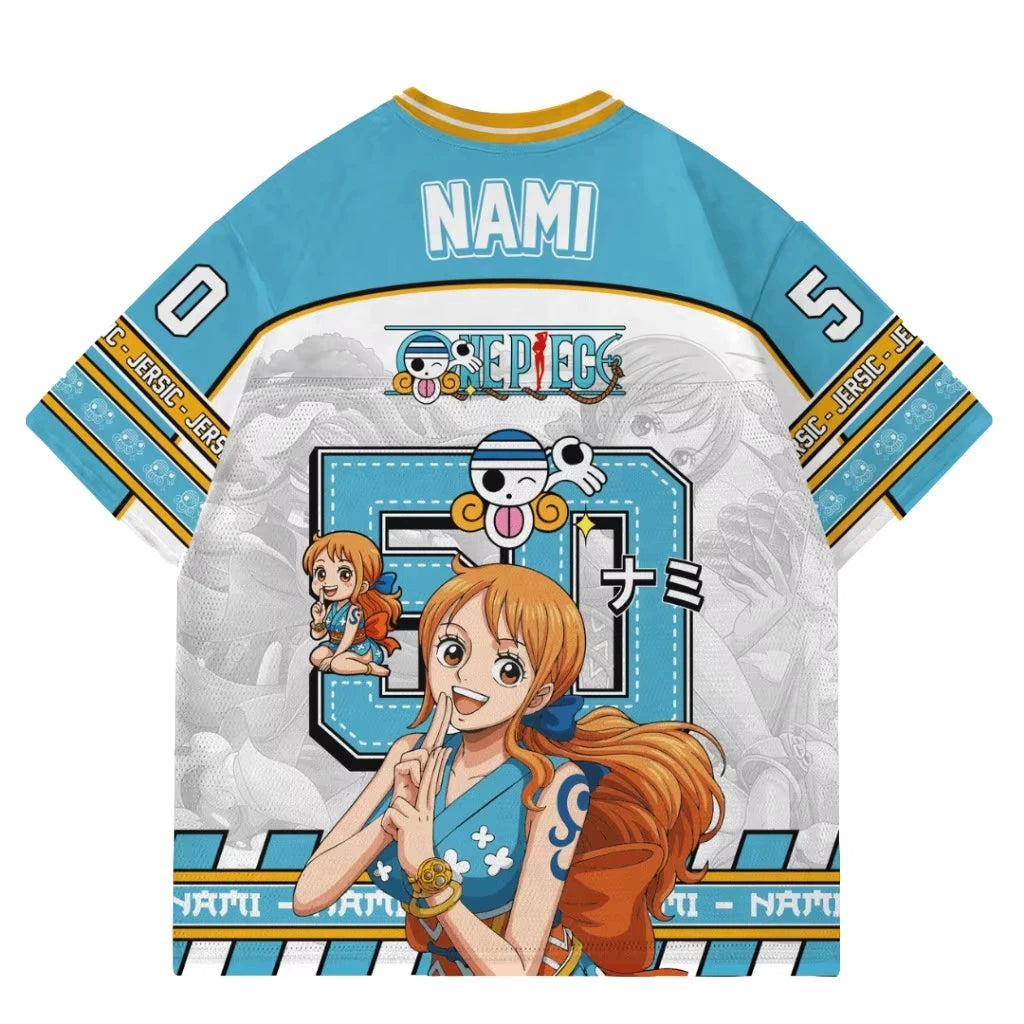T-shirt oversize One Piece Nami - Jersey de Sport Bleu