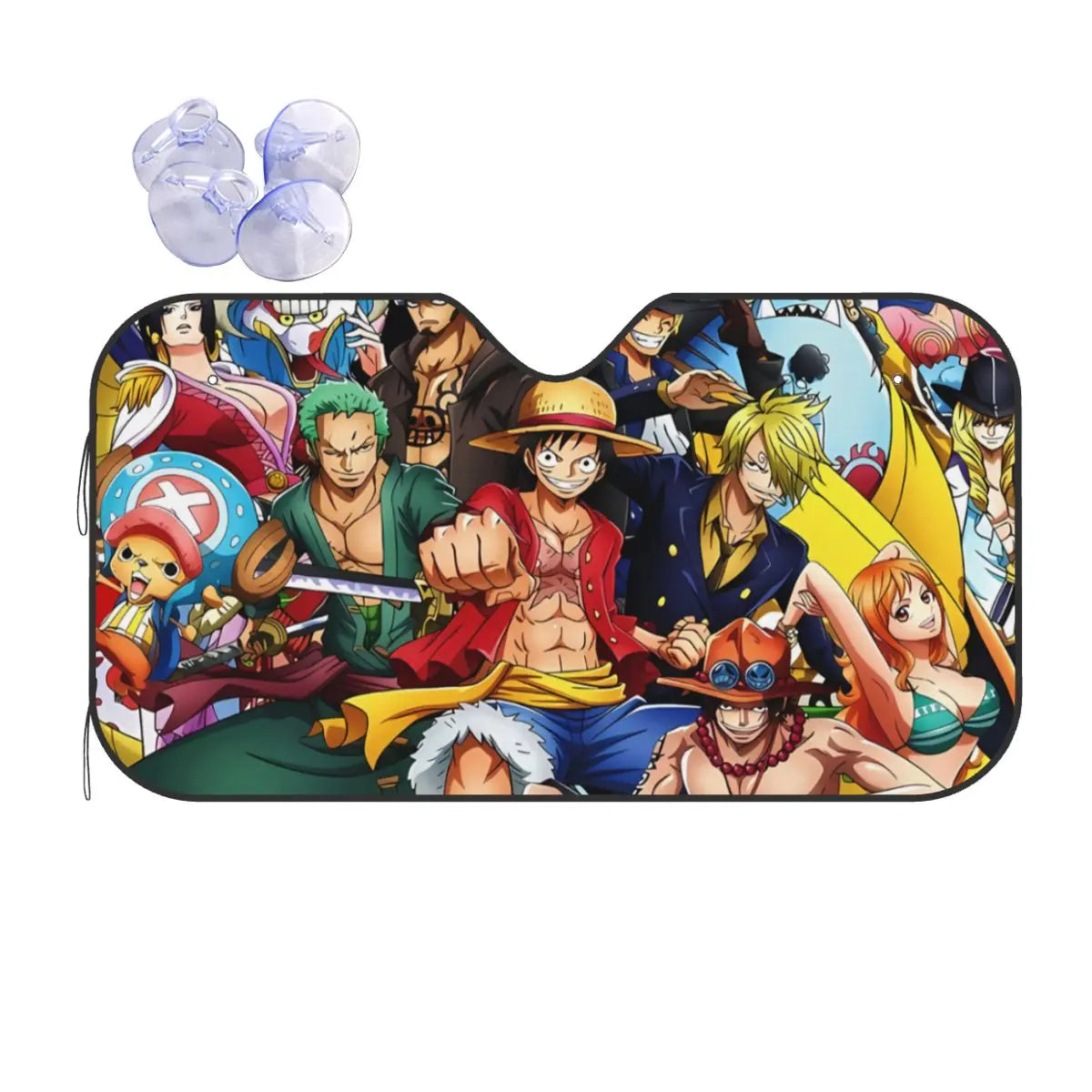 One Piece-Auto-Sonnenblende – Porträt von Roronoa Zoro (Seitenscheibe)