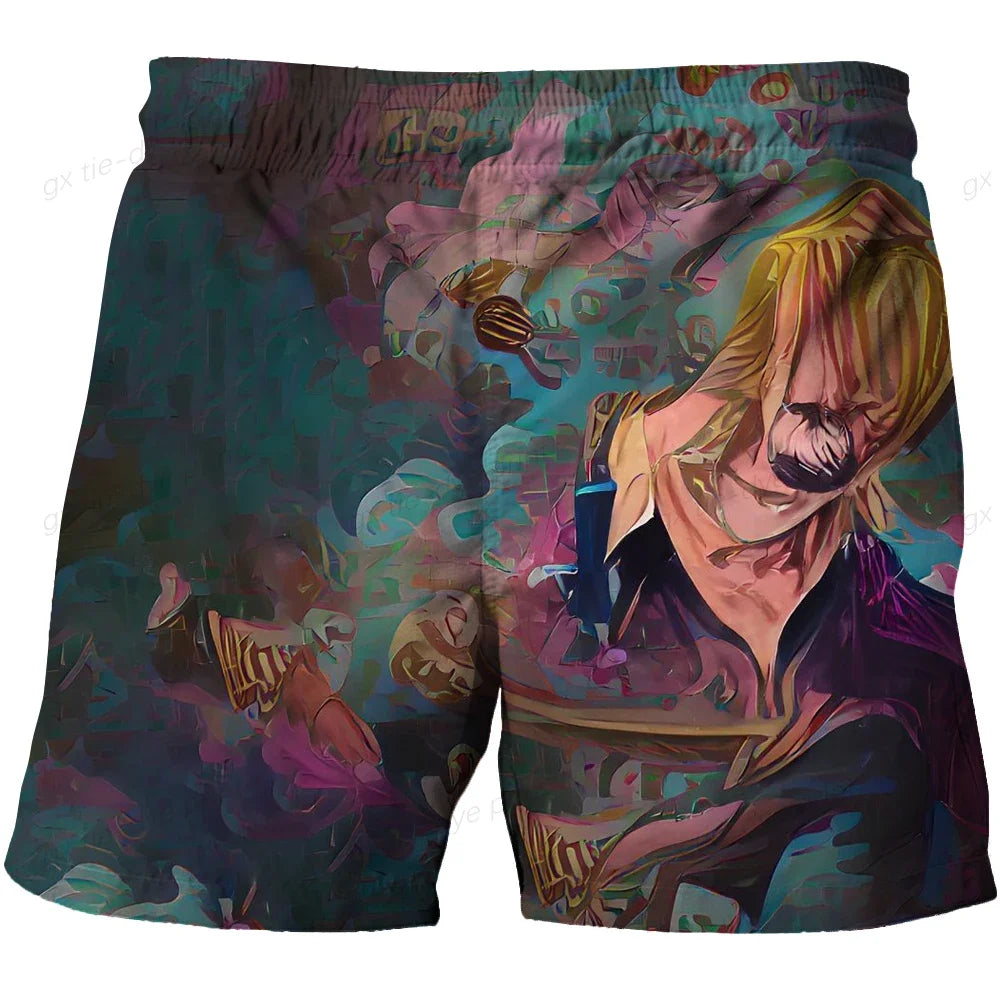 Short de Bain One Piece - Illustration Sanji "Chef Cuisinier"