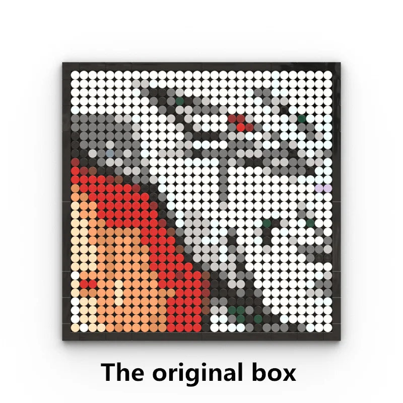 Tableau Mosaïque Pixel Art One Piece - Portrait Roronoa Zoro (Briques)