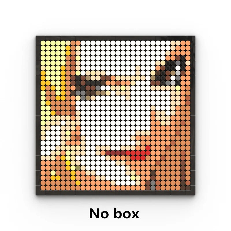 Tableau Mosaïque Pixel Art One Piece - Portrait Roronoa Zoro (Briques)