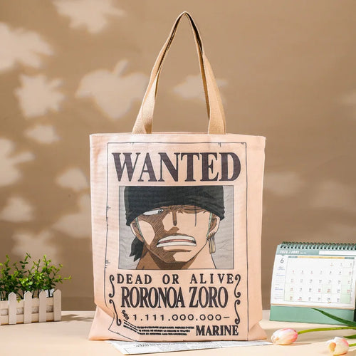 One Piece-Tote-Bag – Steckbrief von Roronoa Zorro, dem Schwertkämpfer