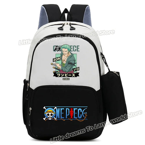 One Piece-Rucksack – Monkey D. Ruffy im grünen Vintage-Stil