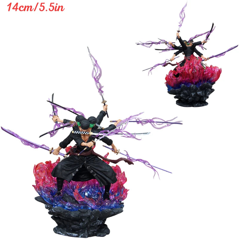Figurine One Piece - Zoro Attaque "Ashura" (Effets Violets)
