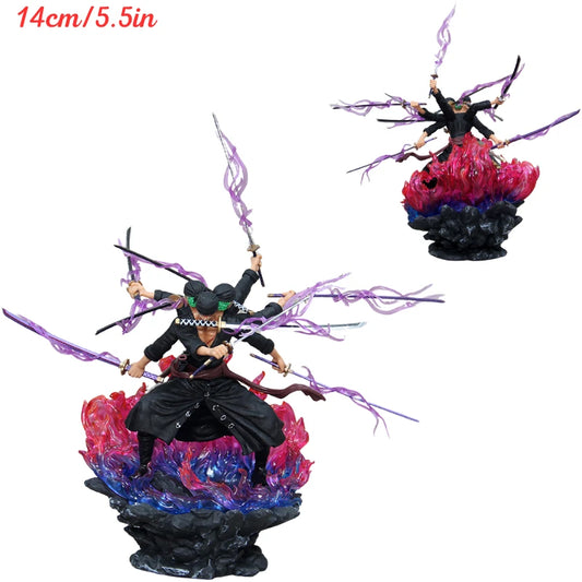 Figurine One Piece - Zoro Attaque "Ashura" (Effets Violets)