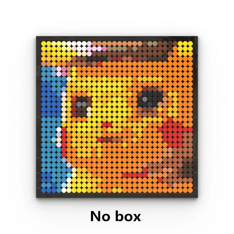 Tableau Mosaïque Pixel Art One Piece - Portrait Roronoa Zoro (Briques)