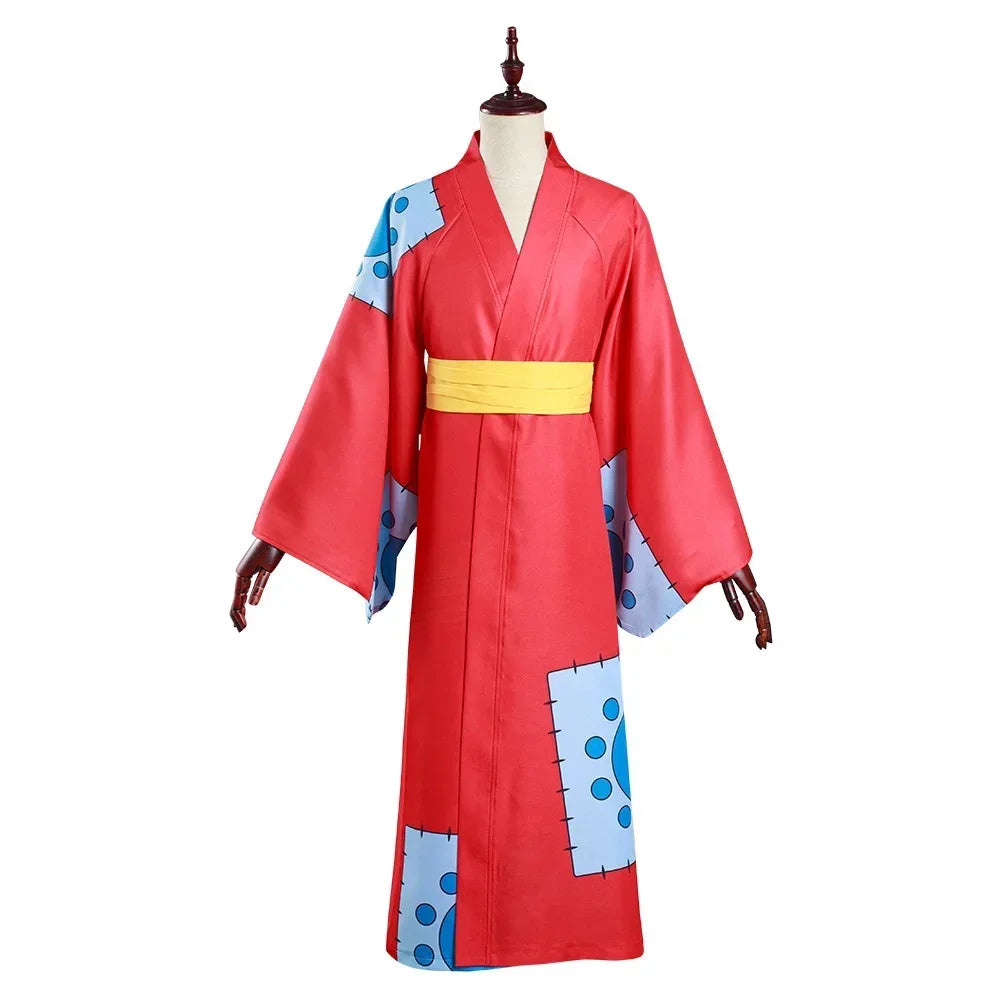 Costume Cosplay One Piece - Tenue Kimono de Monkey D. Luffy (Wano)