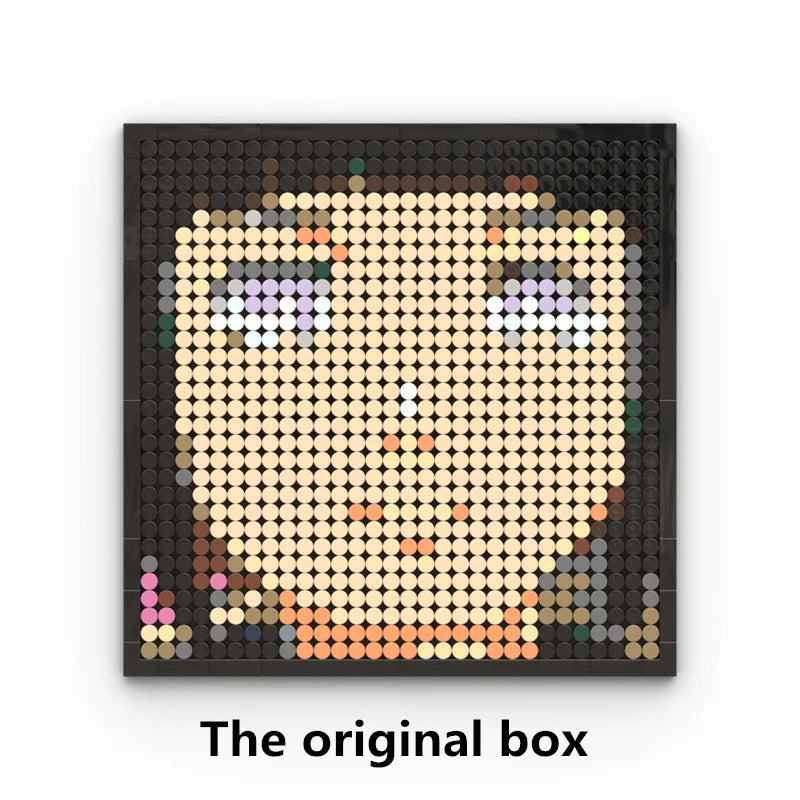 Tableau Mosaïque Pixel Art One Piece - Portrait Roronoa Zoro (Briques)