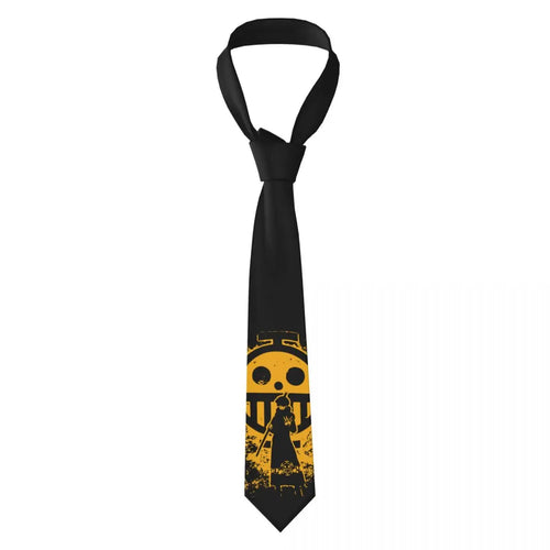 One Piece-Krawatte – Goldenes Piratenemblem