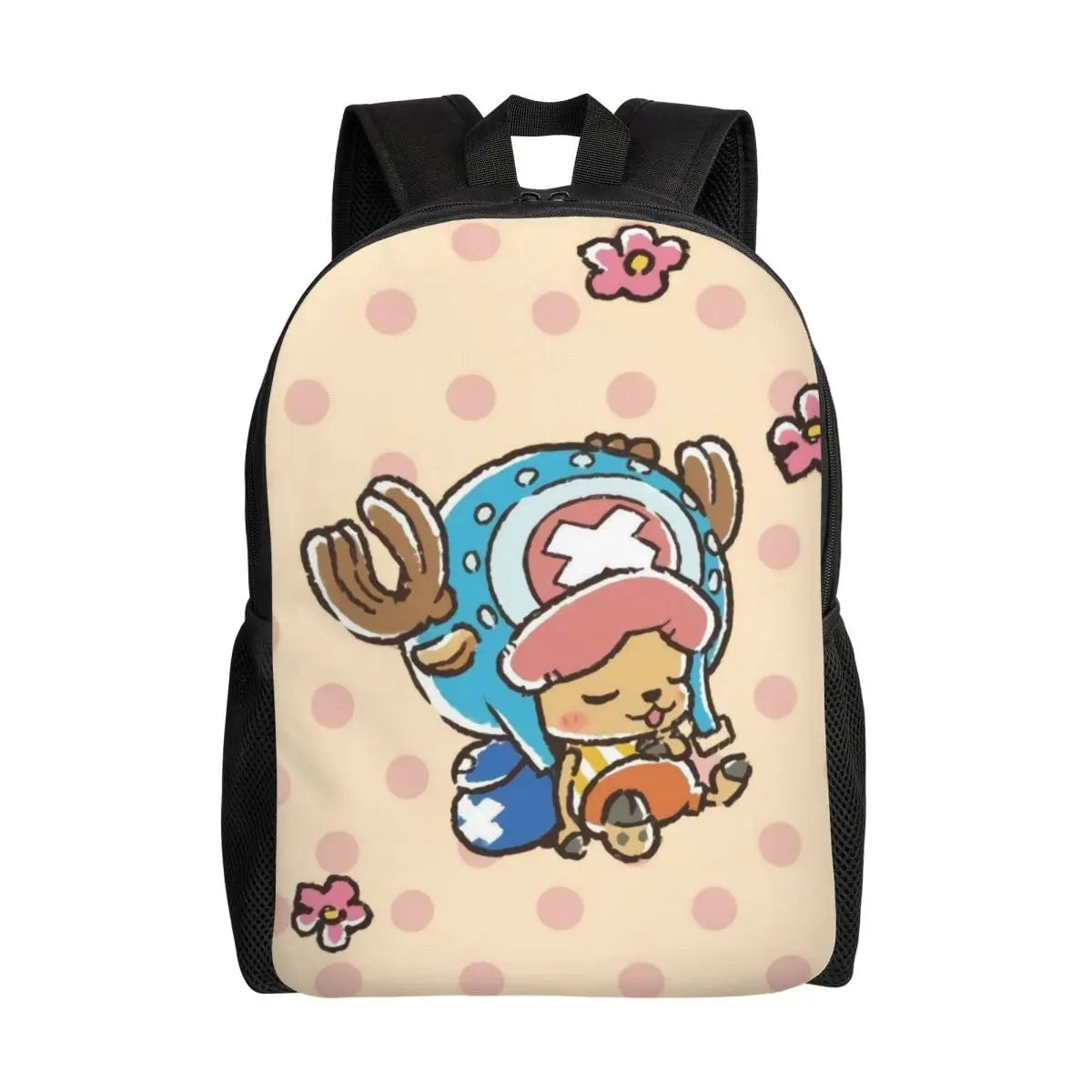 Tony Tony Chopper One Piece-Rucksack – Minimalistische beige Illustration