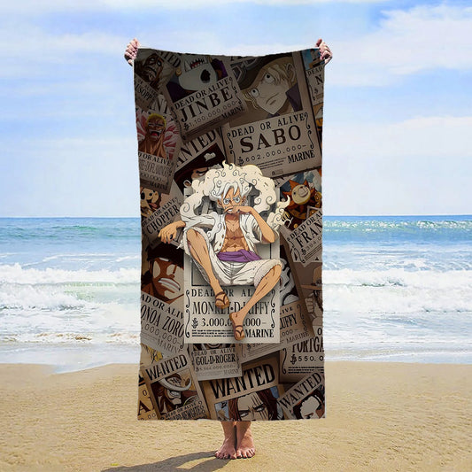 One Piece-Strandtuch – Wanted-Poster von Tony Tony Chopper (Zuckerwatte)