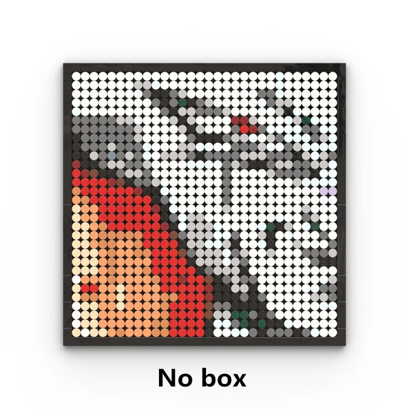 Tableau Mosaïque Pixel Art One Piece - Portrait Roronoa Zoro (Briques)