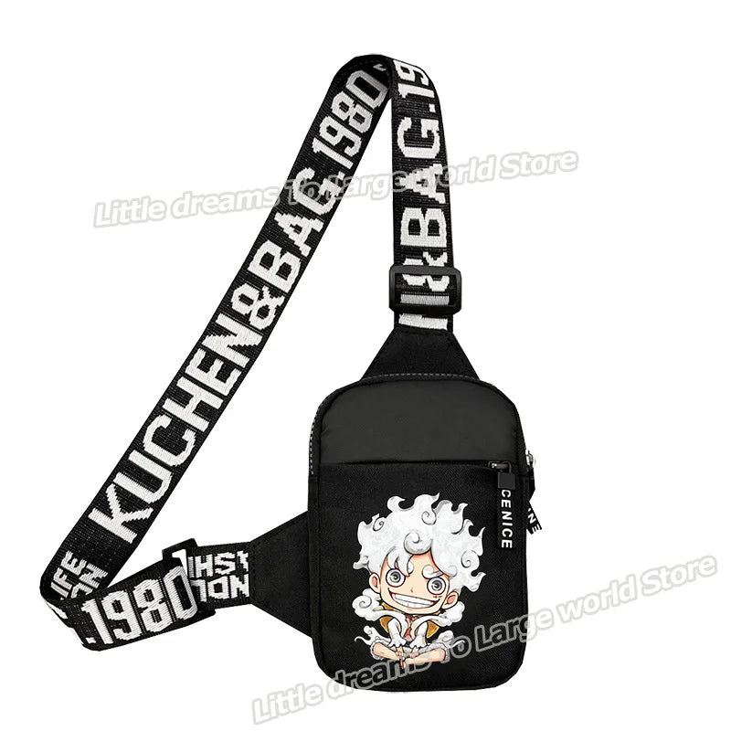 One Piece Umhängetasche – Monkey D. Ruffy Schwarz-Weiß