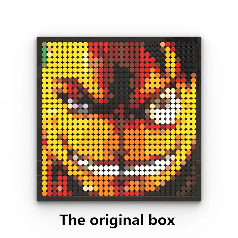 Tableau Mosaïque Pixel Art One Piece - Portrait Roronoa Zoro (Briques)
