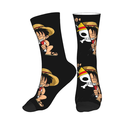 Chaussettes One Piece - Luffy Noir & Rouge