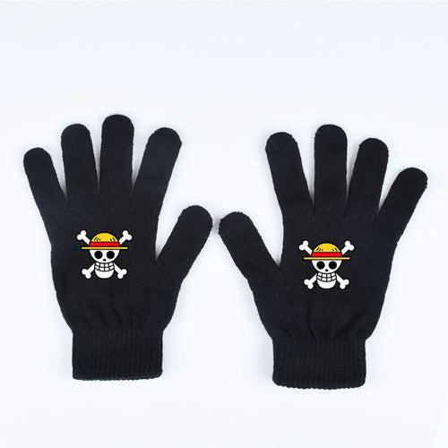One Piece-Handschuhe – Piratenschädel mit Ruffy und Strohhut