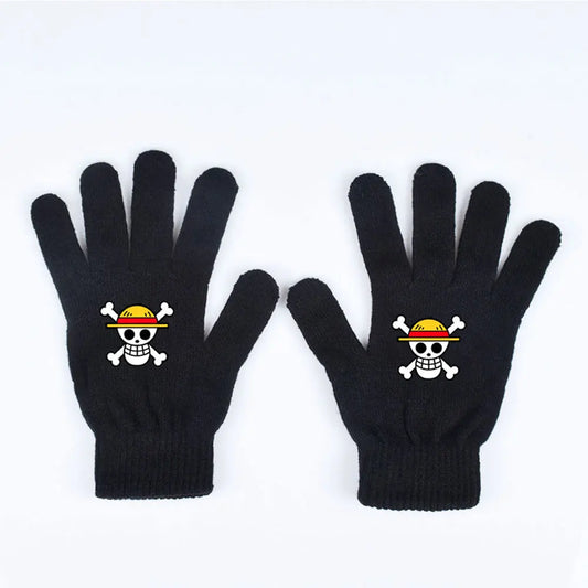 One Piece-Handschuhe – Piratenschädel mit Ruffy und Strohhut