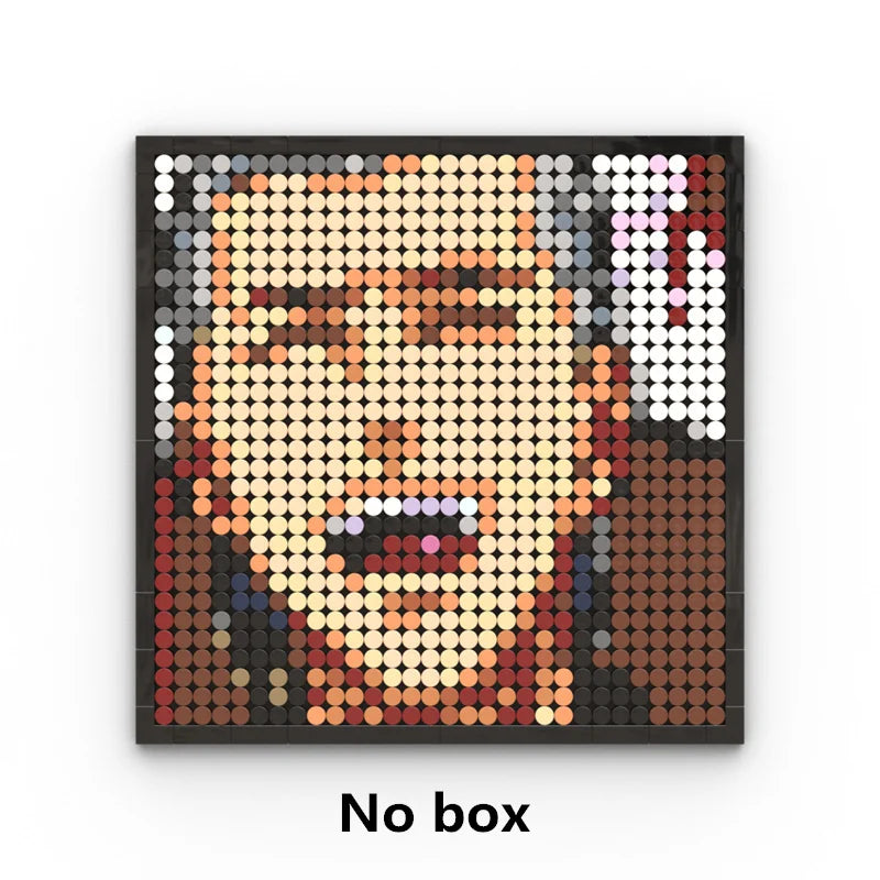 Tableau Mosaïque Pixel Art One Piece - Portrait Roronoa Zoro (Briques)