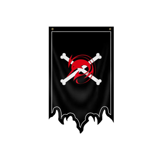 One Piece-Flagge – Jolly Roger von Portgas D. Ace (Spade-Piraten)