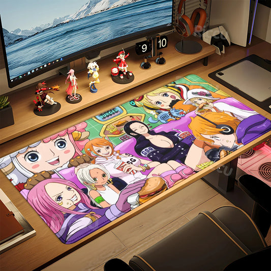 One Piece-Schreibtischunterlage – Bankettszene der Strohhut-Crew
