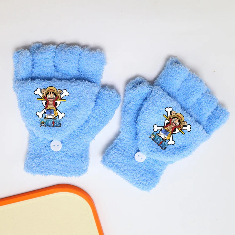 Gants One Piece – Luffy Illustration Bleue