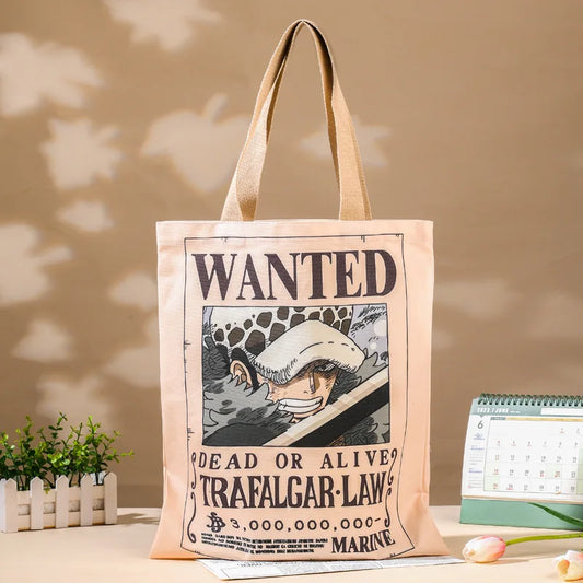 One Piece-Tote-Bag – Steckbrief von Trafalgar Law, dem Chirurgen