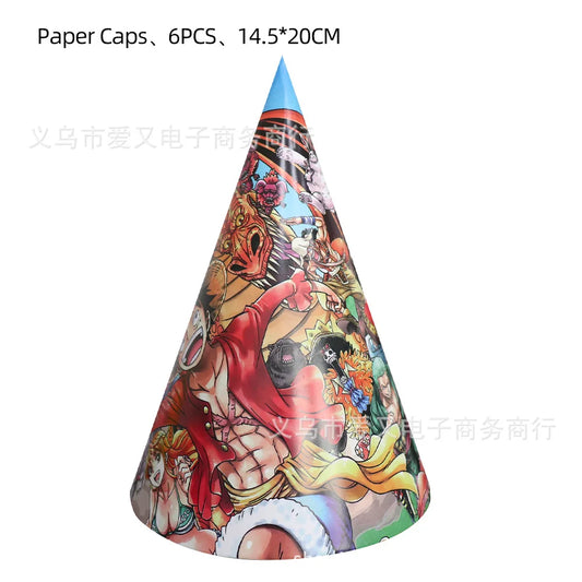 Chapeau de Fête One Piece - Accessoire Anniversaire Enfant (Modèle Conique)