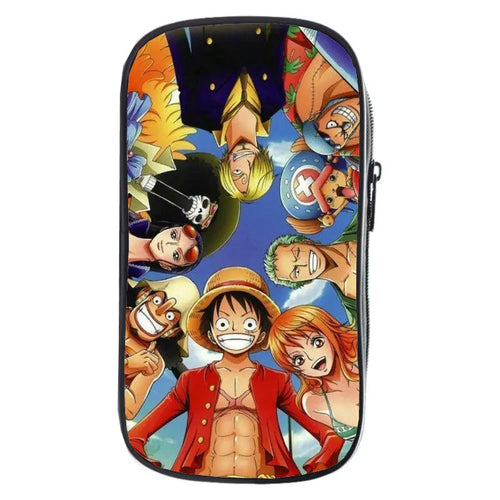 One Piece Federmappe – Monkey D. Ruffy mit mehreren Chibi-Gesichtern