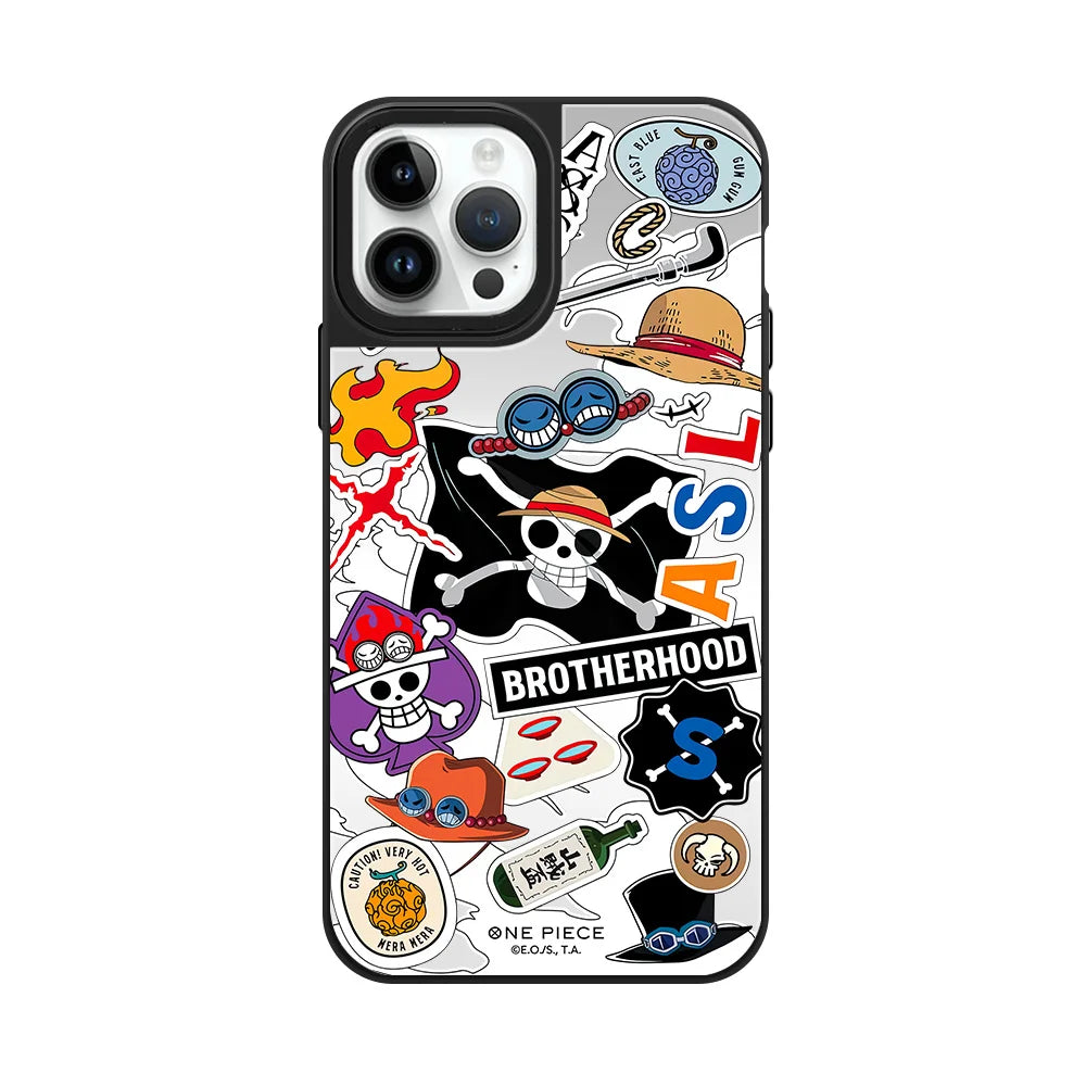 One Piece-iPhone-Hülle – Mehrfarbige Manga-Collage