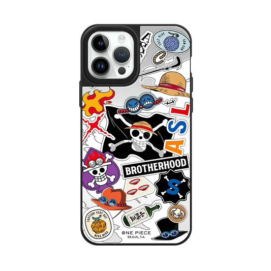 One Piece-iPhone-Hülle – Mehrfarbige Manga-Collage