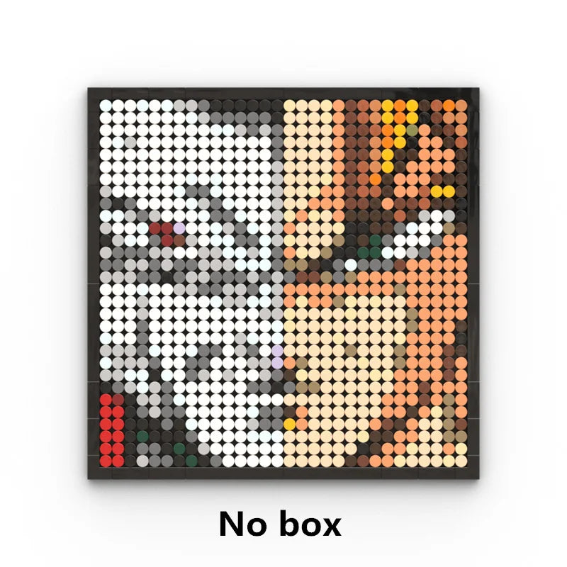 Tableau Mosaïque Pixel Art One Piece - Portrait Roronoa Zoro (Briques)