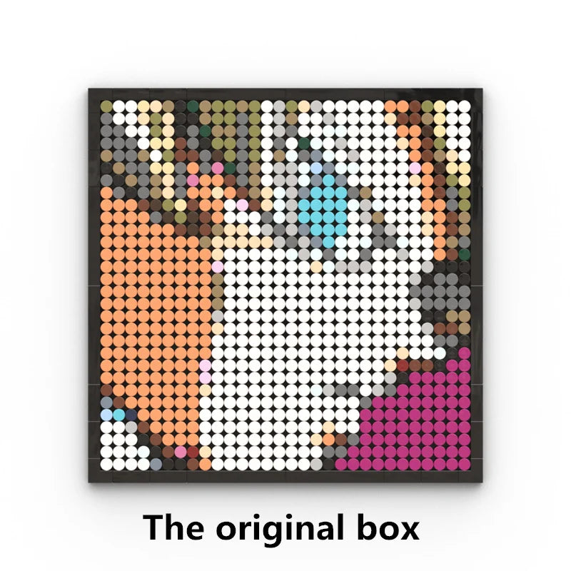 Tableau Mosaïque Pixel Art One Piece - Portrait Roronoa Zoro (Briques)